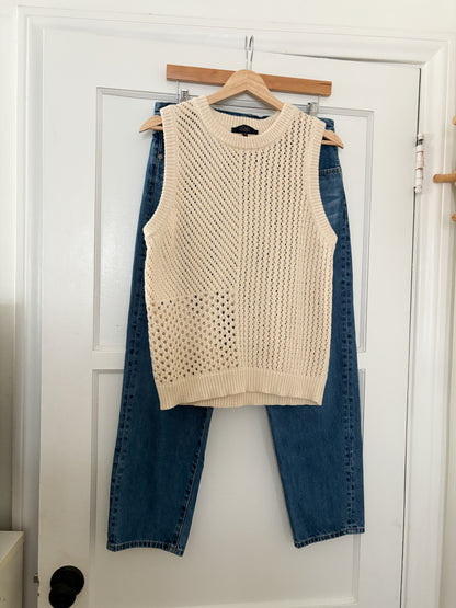 Cream Sweater Tank (L)