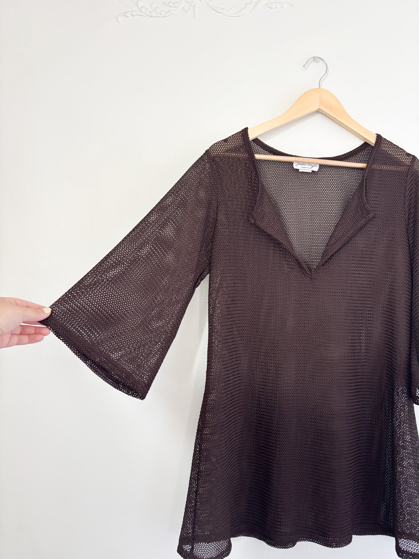 Vintage Brown Woven Cover Up (L)
