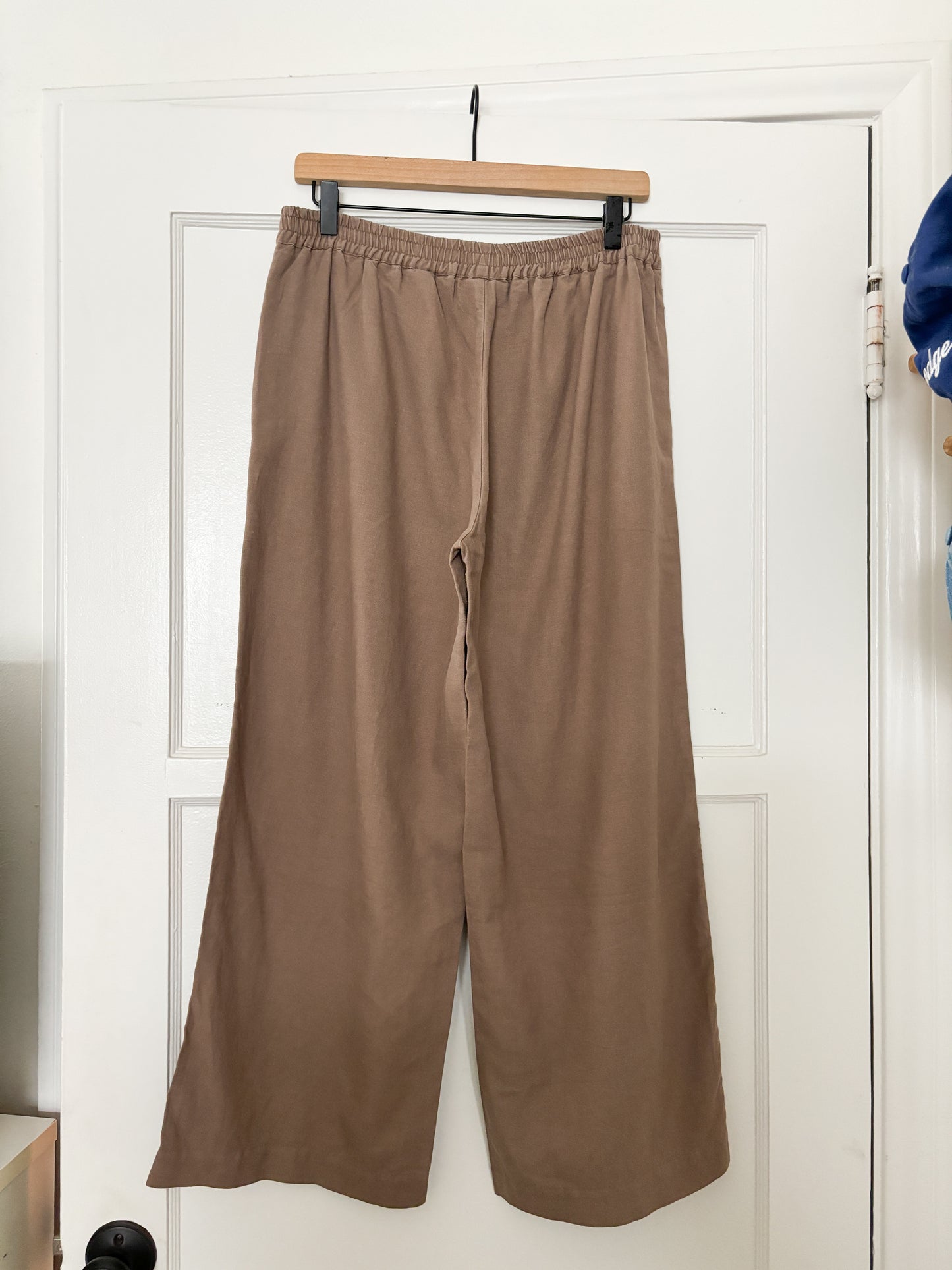 Vintage Linen Blend Easy Pants (M)