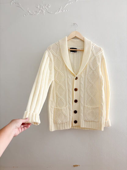 Vintage Cableknit Cardigan (M)