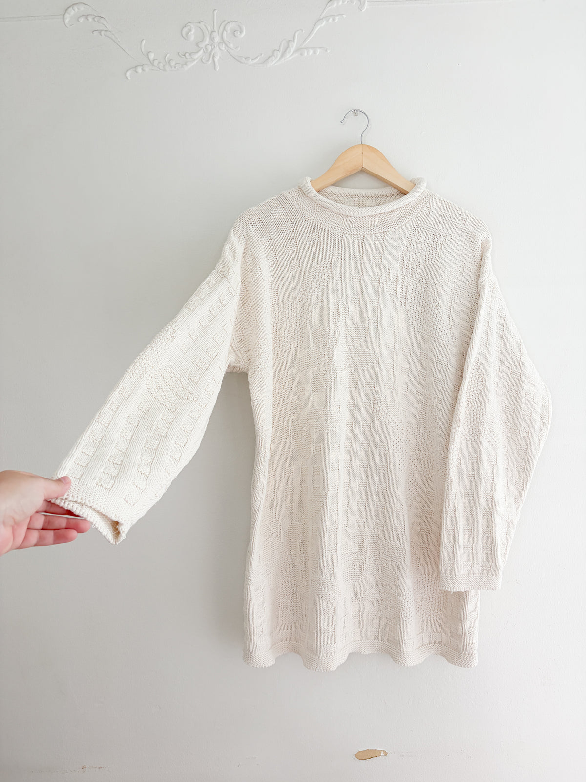 Vintage Patterned Cream Knit
