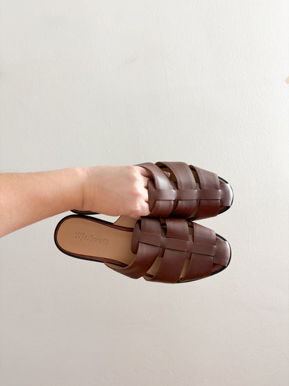 Madewell Dixson Fisherman Leather Mules