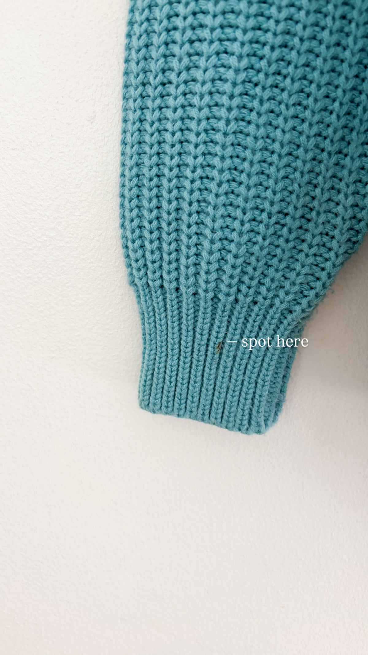 Vintage Teal Knit Sweater (M)
