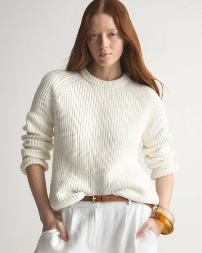 Quince fisherman knit sweater (S)