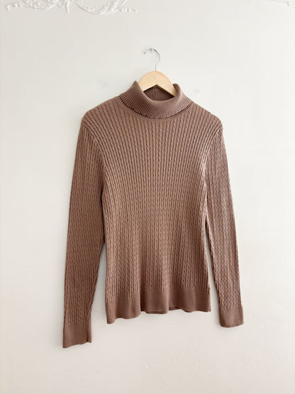 Pria Cable Knit Turtleneck (L)