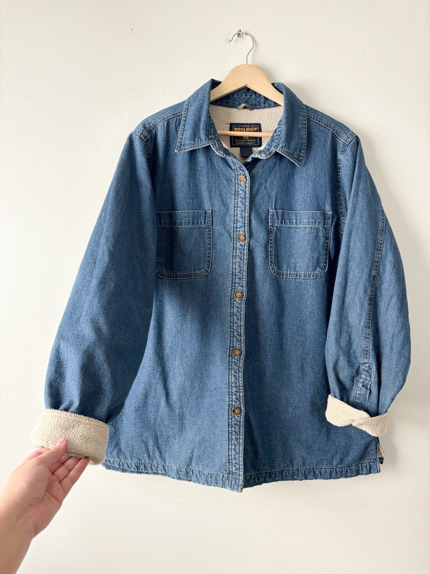 Woolrich Denim Sherpa Lined Shacket