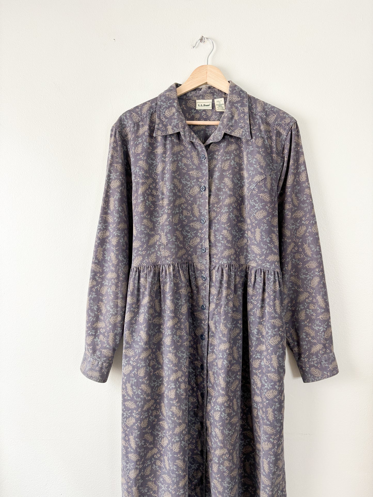 LL Bean Micro Corduroy Maxi dress