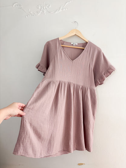 Madewell Lavender Ruffle Dress (S)