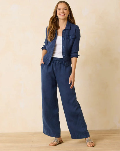 NWT Tommy Bahama Navy Linen Pants (S)