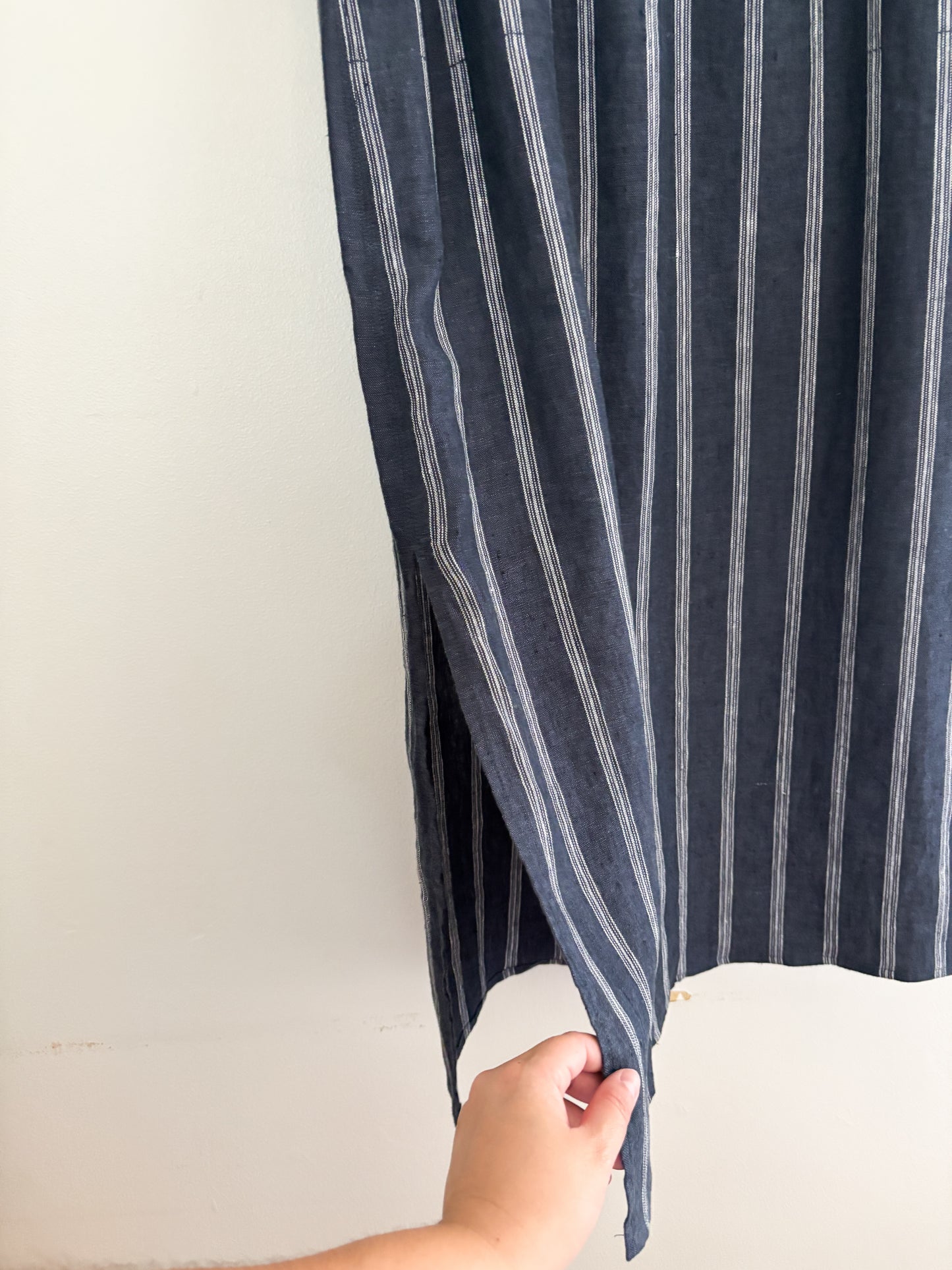 Garnet Hill Seaside Linen Maxi Skirt (L)