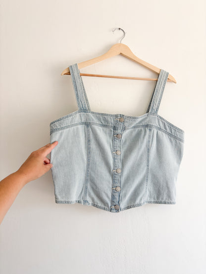 NWT Levis Denim Smocked Tank Top (L/XL)