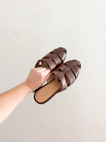 Madewell Dixson Fisherman Leather Mules