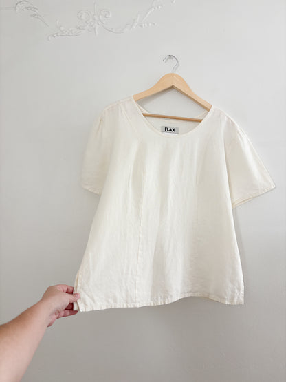 Flax Cream Linen Top (S)
