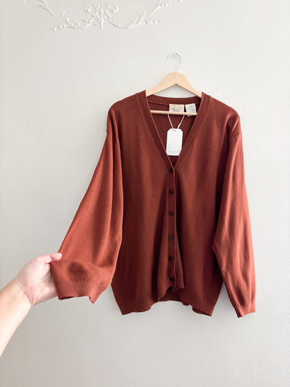 Vintage Kathie Lee Rust Cardigan