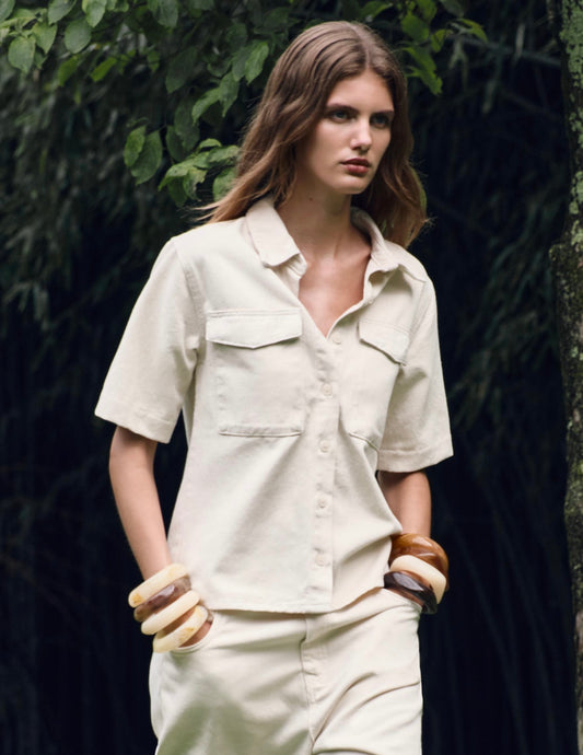 Zara denim button up (XS/S)