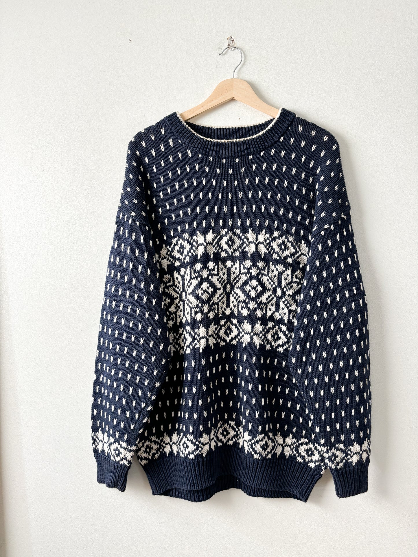 Vintage Nordic Snowflake Knit