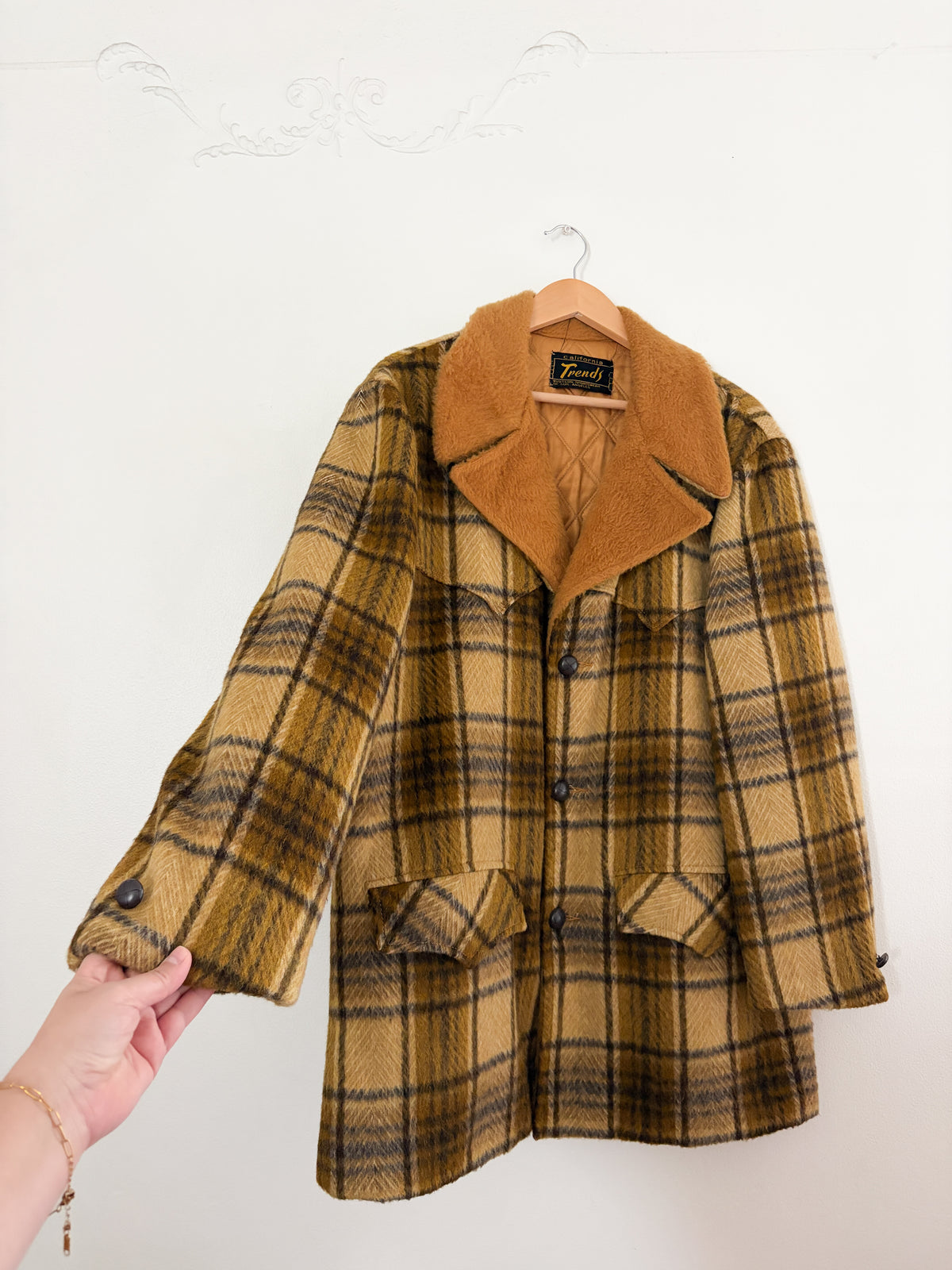 Vintage California Trends 70’s Rancher Plaid Coat