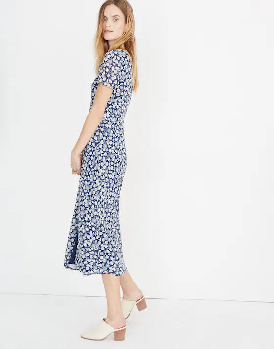Madewell Blue Floral Dress (4)