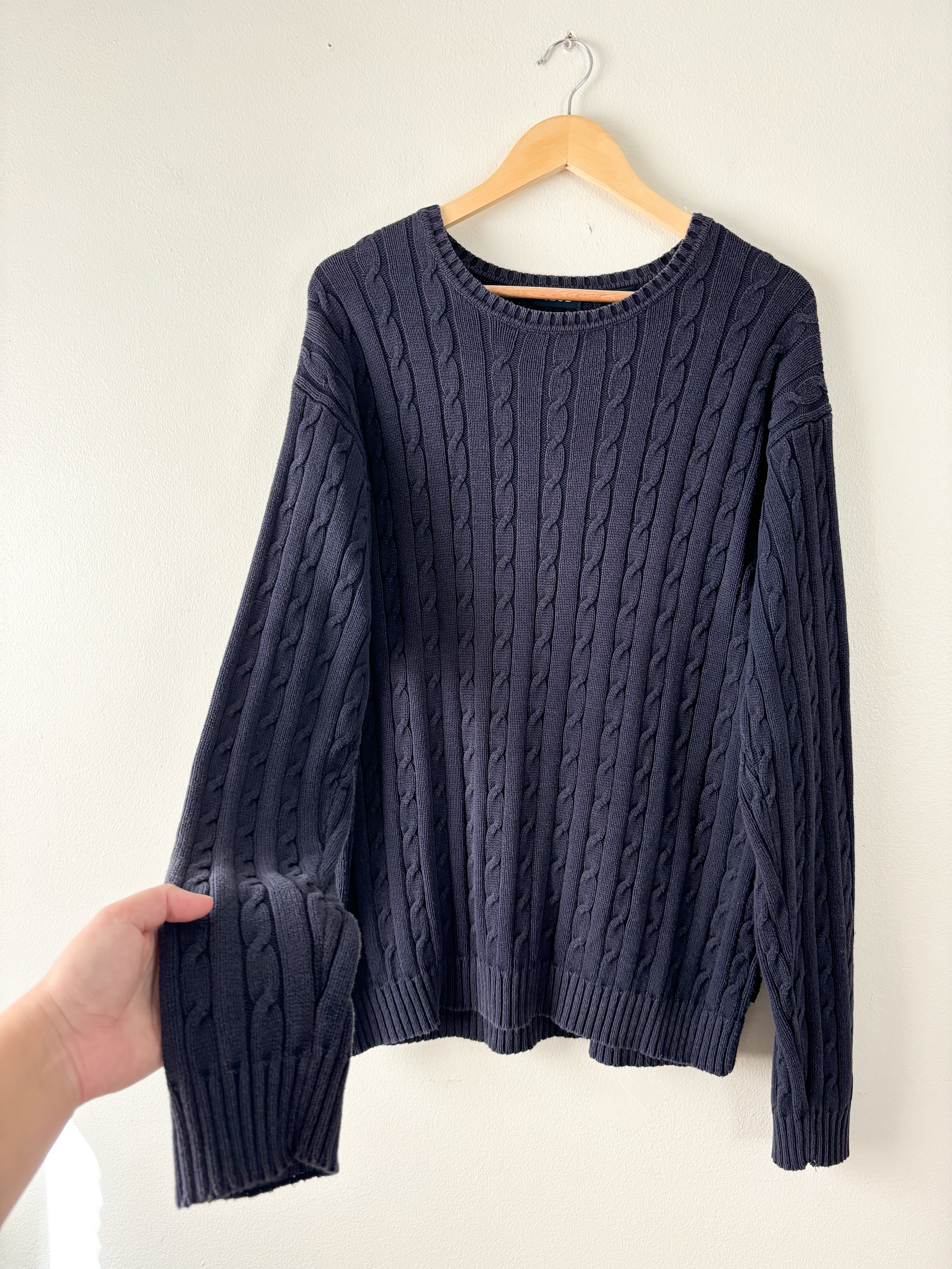 Izod Navy Cable knit sweater