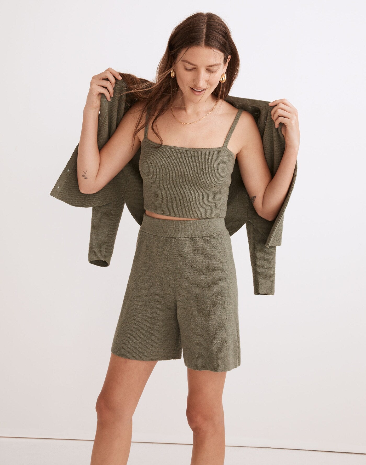 Madewell Knit Cropped Tank top (S/M)