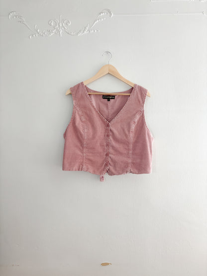 Princess Highway Pink Corduroy Vest (M/L)