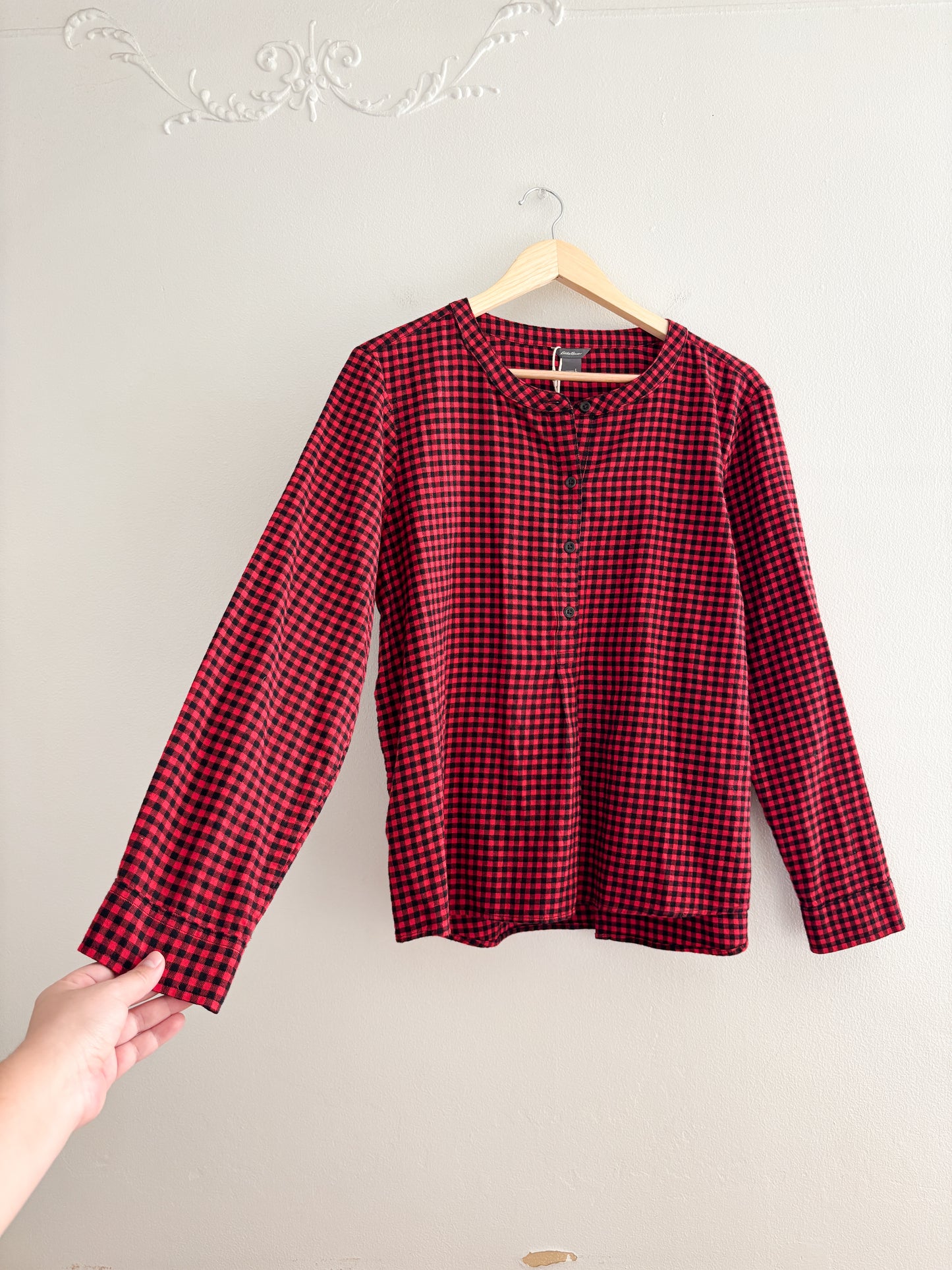 Eddie Bauer Gingham Blouse (L)