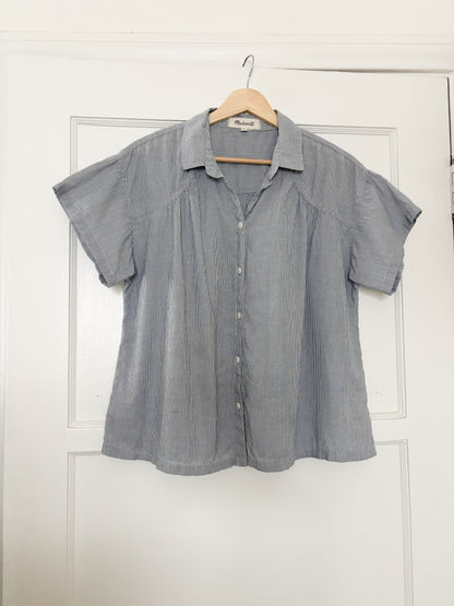 Madewell Striped Button Up Top (M)