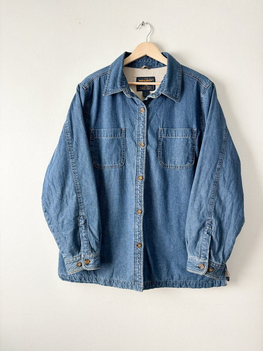 Woolrich Denim Sherpa Lined Shacket