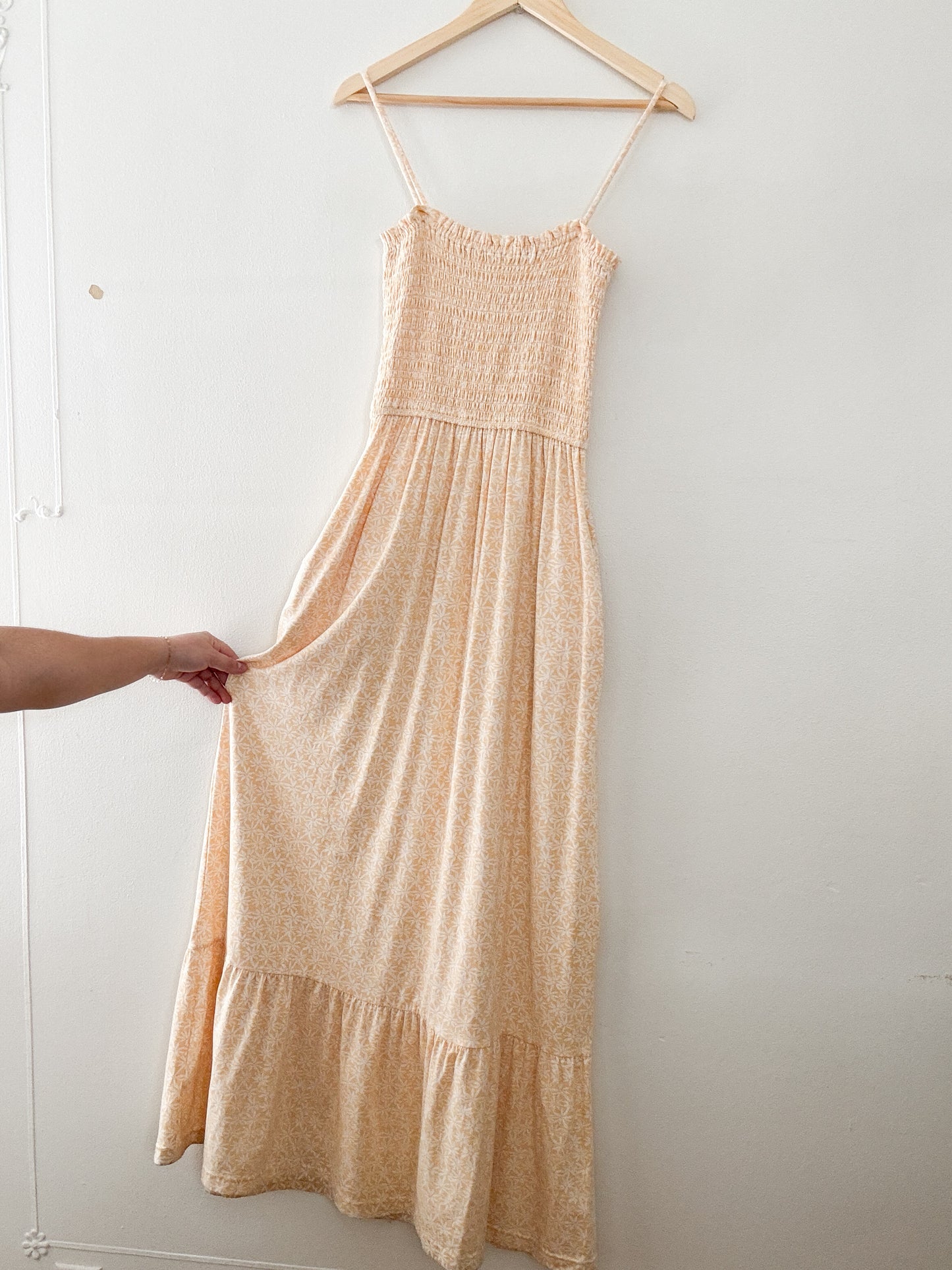 Pact Yellow Floral Maxi Dress