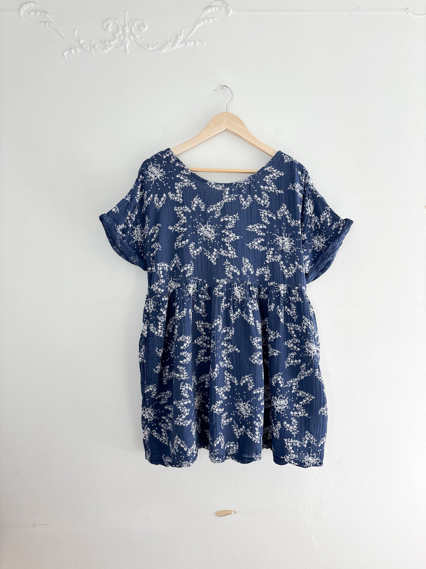 Free People Blue Floral Mini Dress