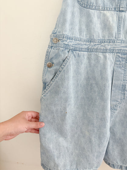 Vintage Riveted By Lee Light Wash Shortalls