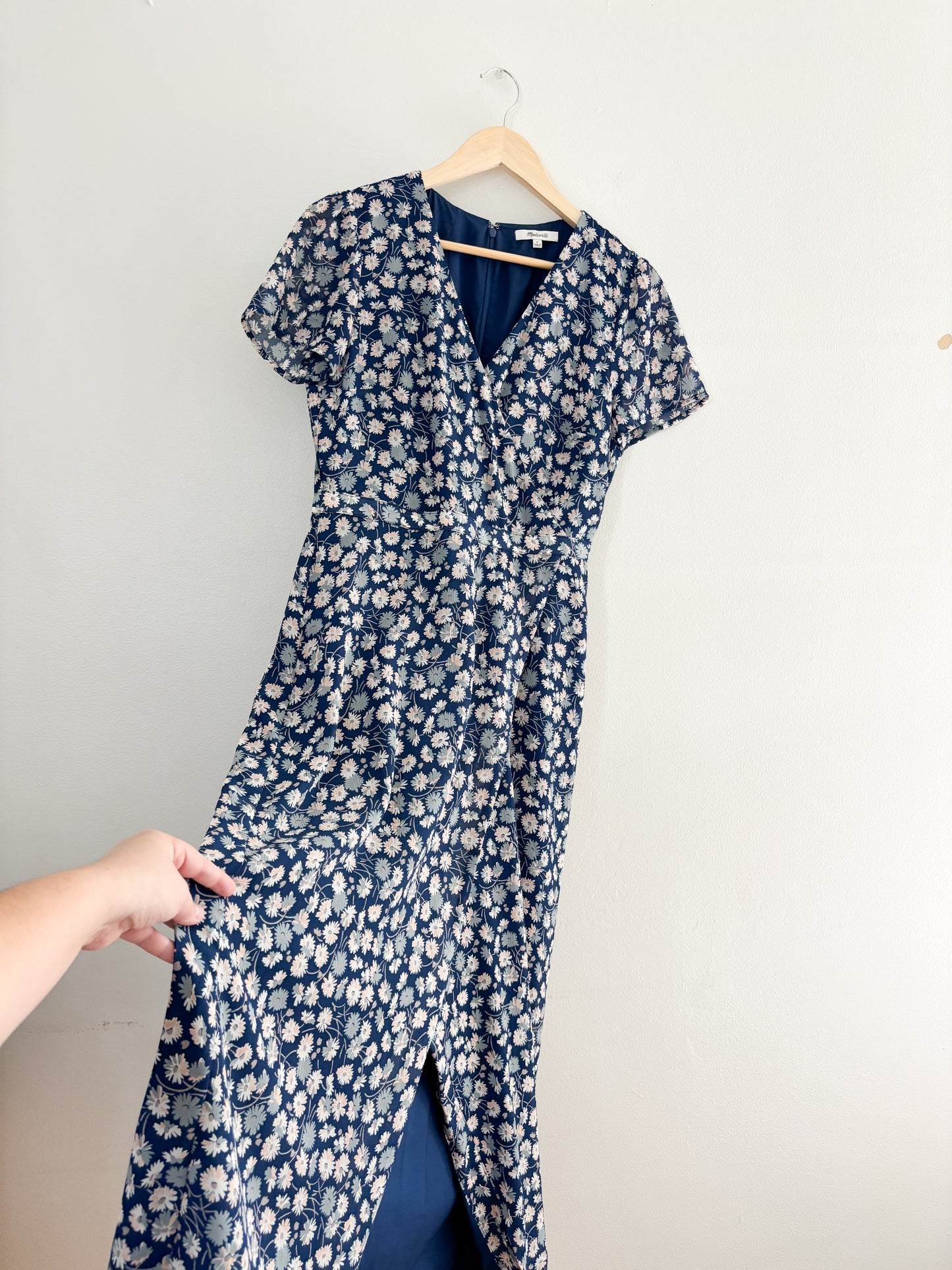Madewell Blue Floral Dress (4)