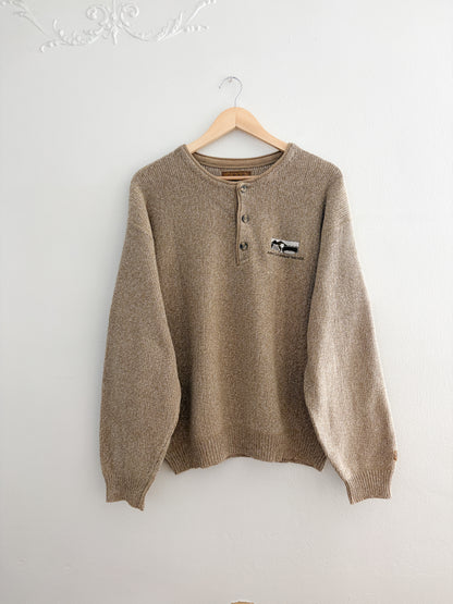 Vintage Henley Sweater (L)