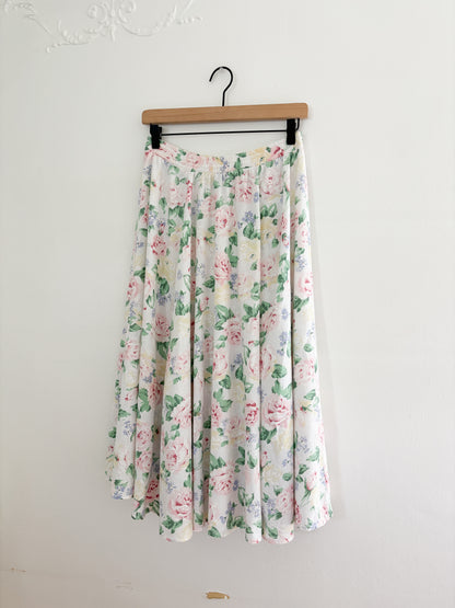 Vintage floral Easy skirt (M)