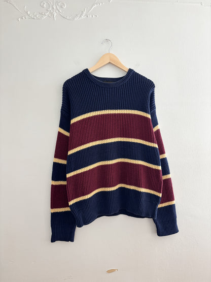 Vintage Eddie Bauer Striped Sweater (M)