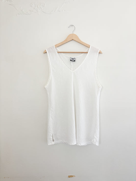 White Linen Tank Top (XL)