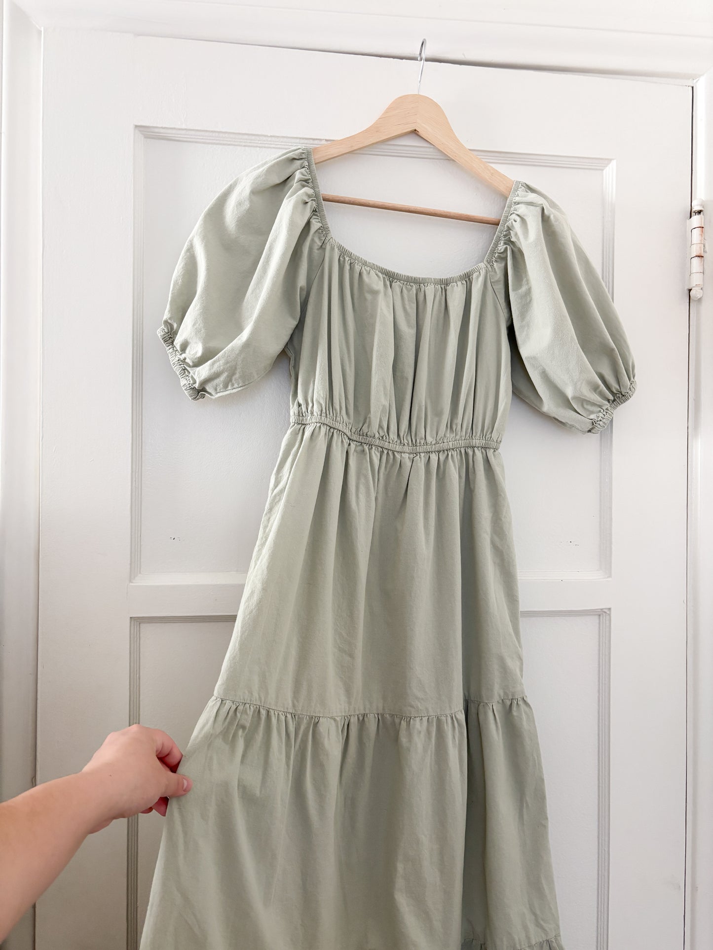 Sage Puff Sleeve Dress (S)