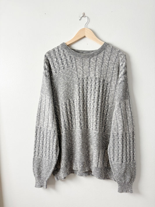 Vintage Grey Marled Sweater (XL)