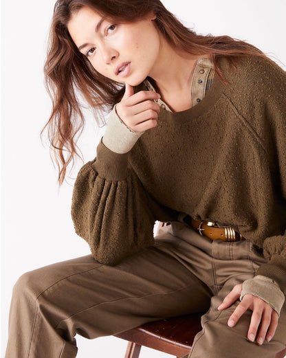 Free People Bubble Sleeve Sweater