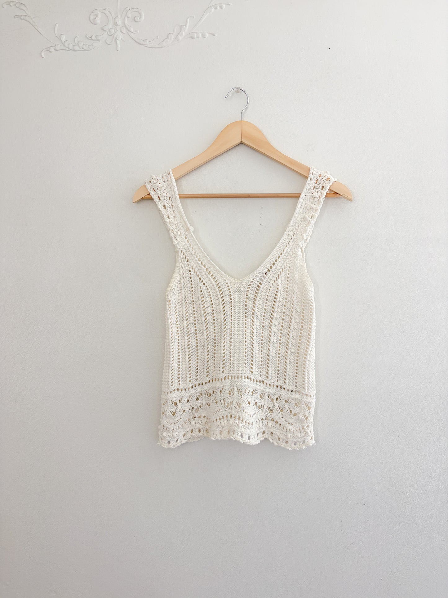 Shyanne Crochet Knit Tank (M)