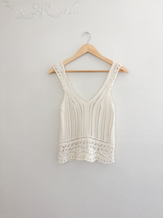 Shyanne Crochet Knit Tank (M)