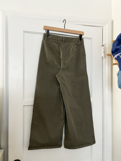 Olive Wide Leg Pants (26/27”)
