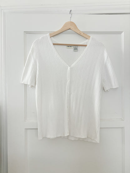 Vintage Ribbed button up top (XL)