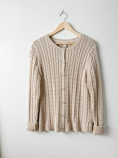 LL Bean Cable knit Cardigan