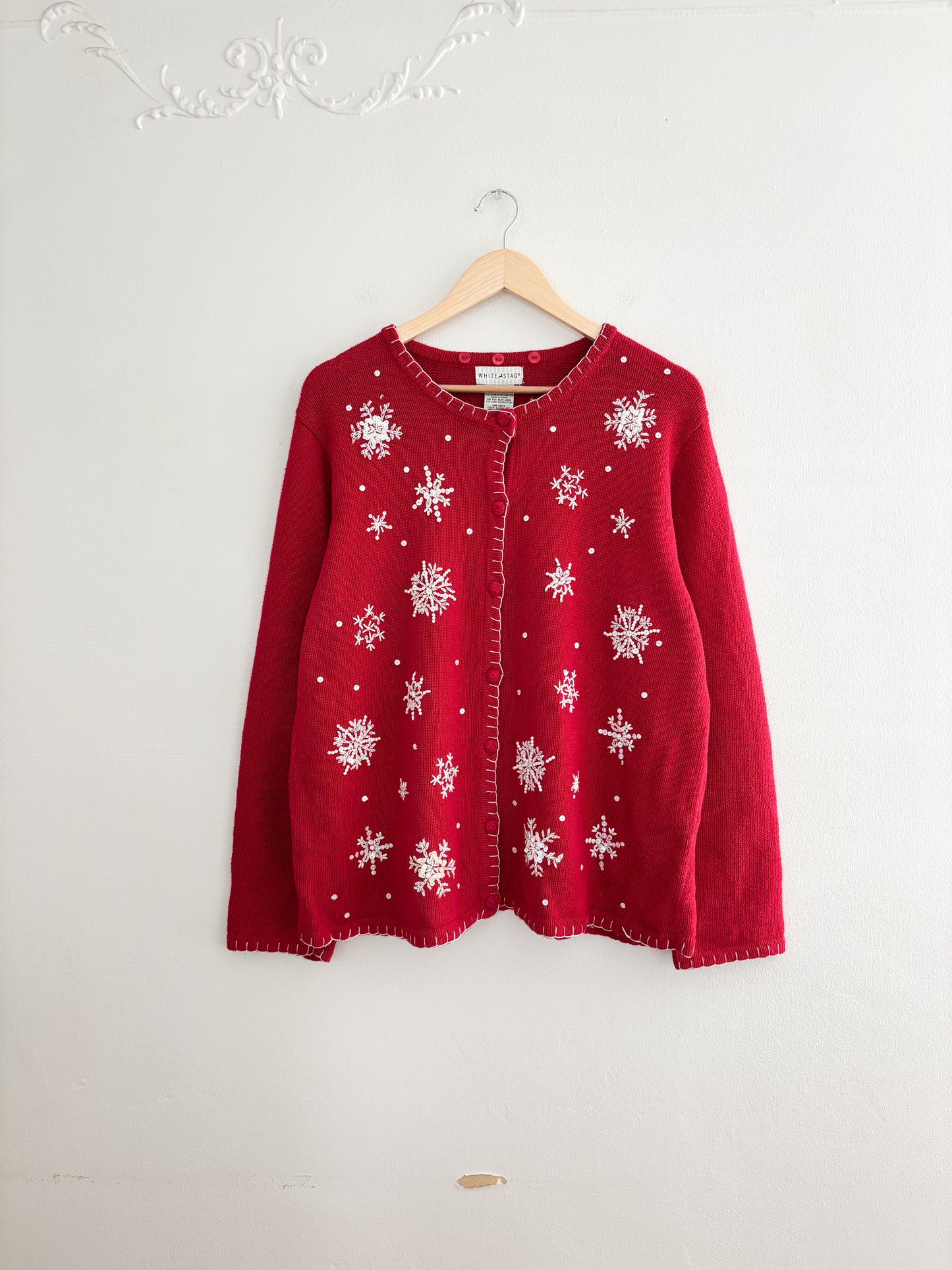 Vintage Snowflake Cardigan (XL)