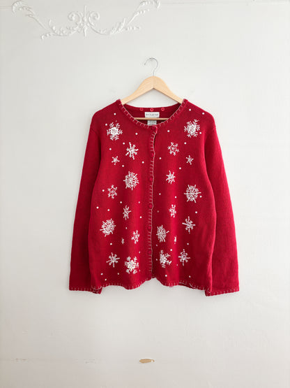 Vintage Snowflake Cardigan (XL)