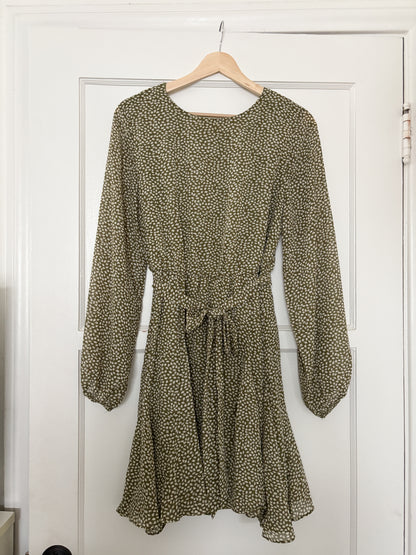 Joelle + Co Green Floral Dress (M)