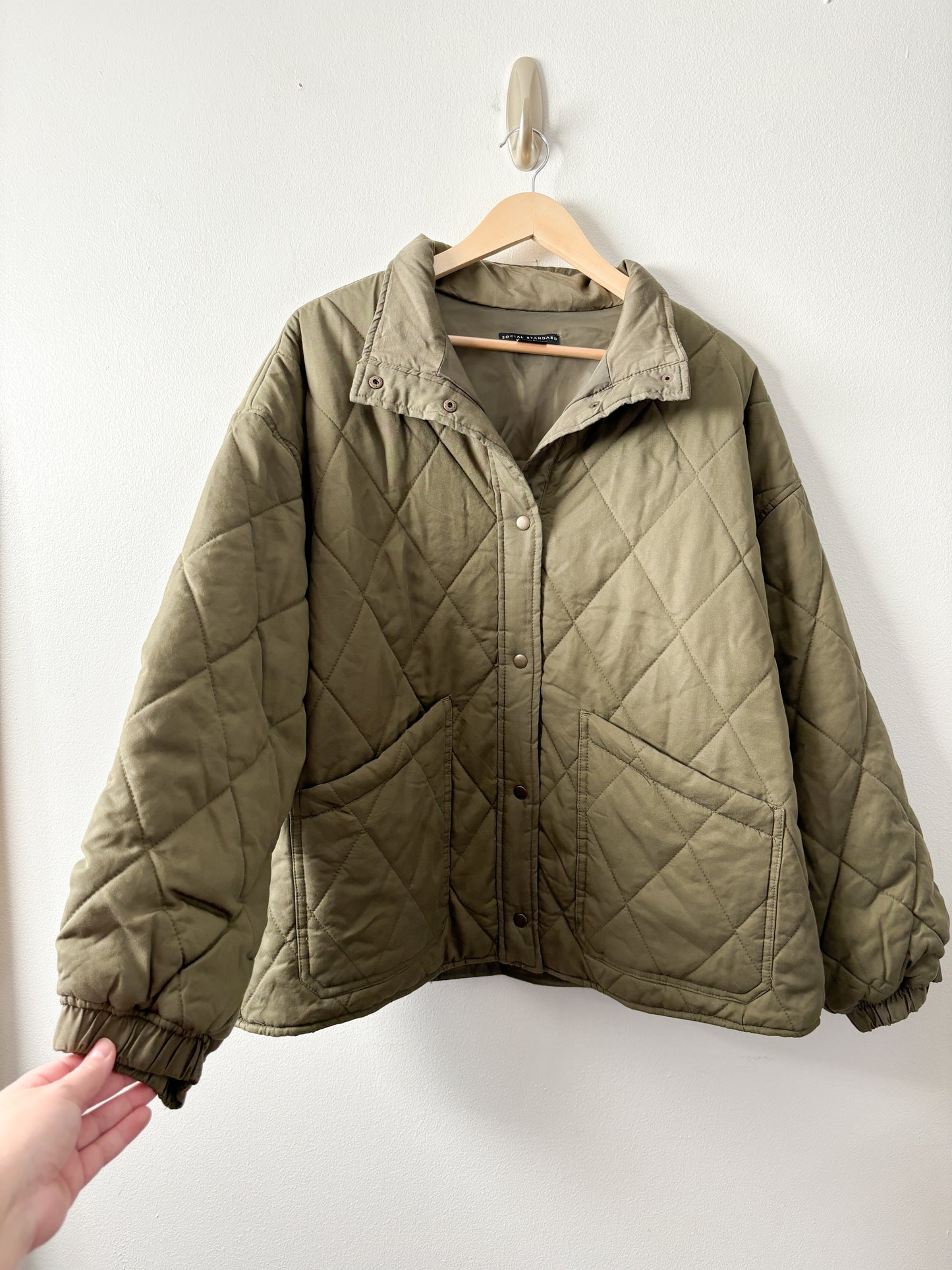 Green Quilted Puffer Jacket