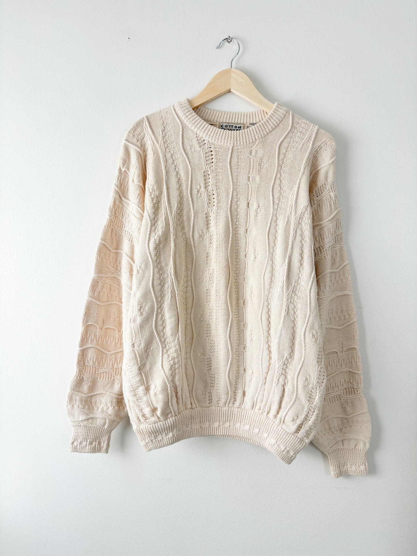 Vintage Cream Coogi Style Sweater