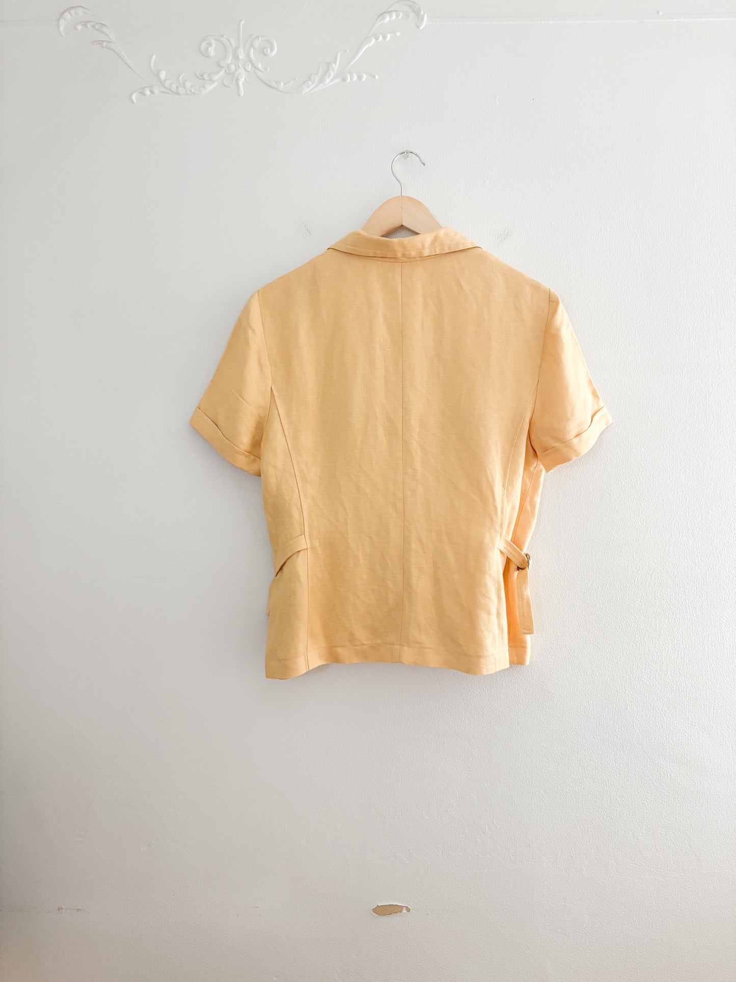Vintage Yellow Button Up Top (M/L)